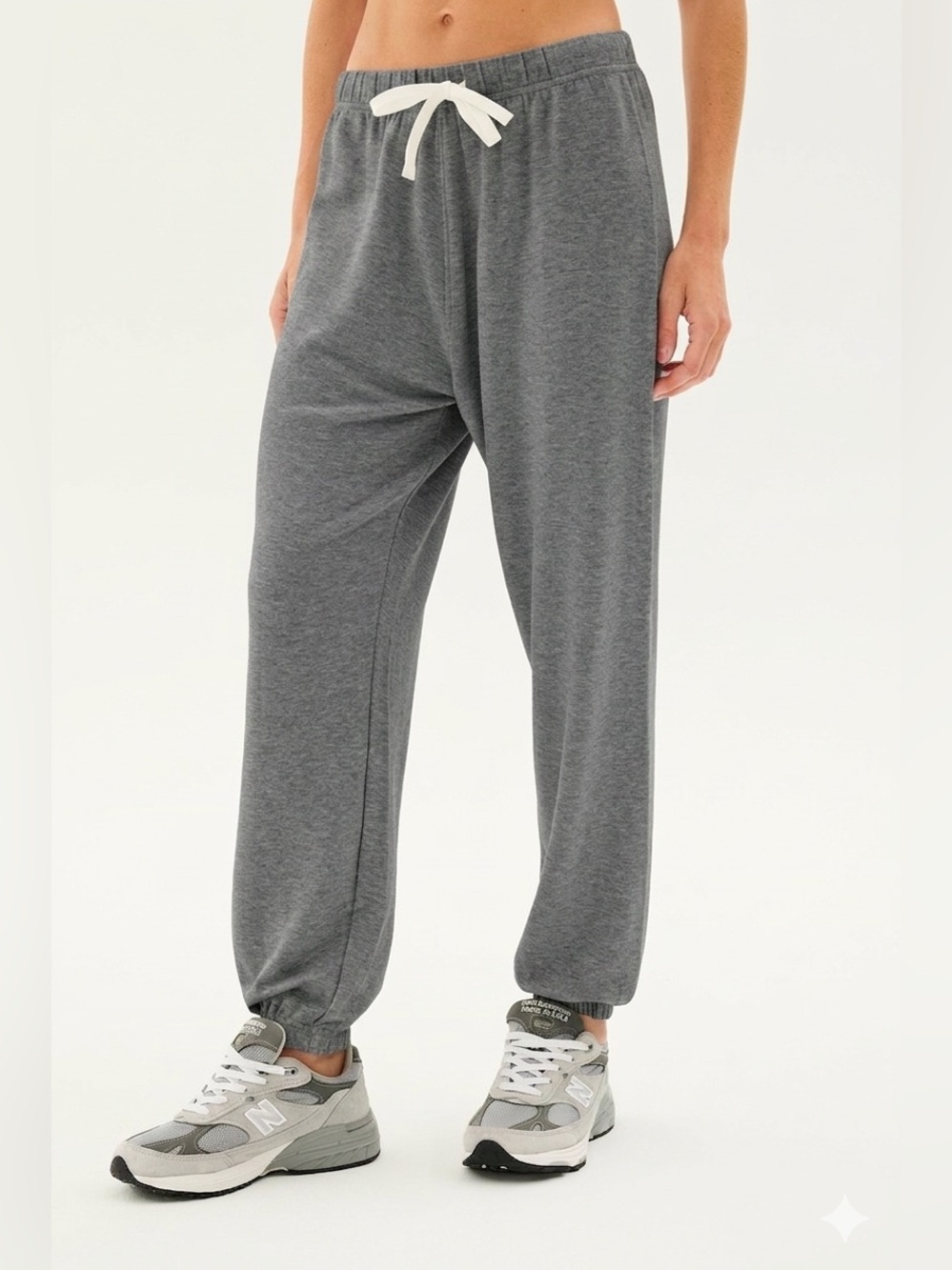 Splits59 Andie Oversized Fleece Sweatpant Jogger Heathered Gray Women’s Size L